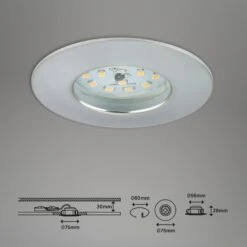 LED Einbauleuchte, Ø 7,5 Cm, 6,5 W, Alu -Briloner Store cb5b747fca6c42aafd9969f50f003587