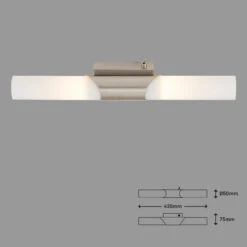 Wandleuchte 43,5 Cm 2x Exkl E14 40W Matt Nickel -Briloner Store cc25f2ec8beb6723d6de98f489fb0f5b