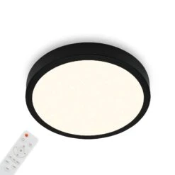 CCT LED Aufbauleuchte Ø 38 Cm, LED-Platine, 22 W, 2900 Lm, Schwarz