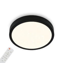 CCT LED Aufbauleuchte Ø 38 Cm, LED-Platine, 22 W, 2900 Lm, Schwarz -Briloner Store cct led aufbauleuchte mit sternencover schwarz led freisteller2 44f20ab67ecb20417569252ca7a8a47d