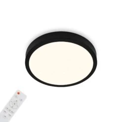 CCT LED Aufbauleuchte Ø 28 Cm, LED-Platine, 18 W, 2000 Lm, Schwarz