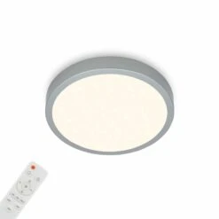 CCT LED Aufbauleuchte Ø 28 Cm, LED-Platine, 18 W, 2000 Lm, Silber