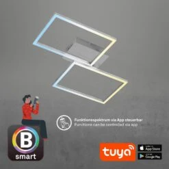 CCT LED Deckenleuchte, 50 Cm, 30 W, 3300 Lm, Aluminium -Briloner Store cct led deckenleuchte alu appsteuerung 06e8b1594f4f94e8c1132ed34c3d2c3c