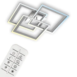 CCT LED Deckenleuchte, 56 Cm, LED-Platine, 45 W, 1500 Lm, Alu-chrom