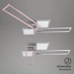 CCT LED Deckenleuchte, 120 Cm,50 W, Alu-Chrom -Briloner Store cct led deckenleuchte alu chrom verstellbarkeit e2543a256e8bcd5f3cf243a405b6a300