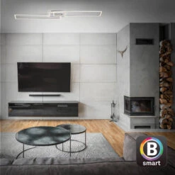 CCT LED Deckenleuchte, 110 Cm, 40 W, 5200 Lm, Aluminium -Briloner Store cct led deckenleuchte alu smart home 137ce41d07acfa91323d12d2e2e0dbcf