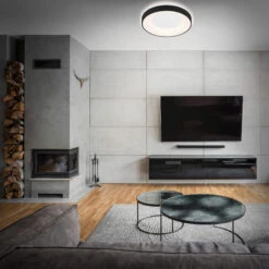 CCT LED Deckenleuchte, Ø 48,4 Cm, 36 W, Schwarz -Briloner Store cct led deckenleuchte mit fernbedienung schwarz 1xled platine milieu1 0666a93db52ee29b3875306312006212