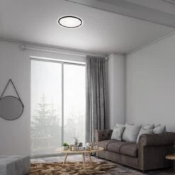 SLIM CCT LED Panel, Ø 29,3 Cm, 18 W, Schwarz -Briloner Store cct led panel ultraflach schwarz milieu2 290982505d4047fd1b484f745367ebd1