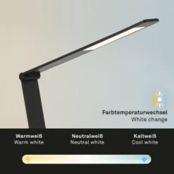 CCT-LED Schreibtischleuchte, 83 Cm, LED-Platine, 12 W, 680 Lm, Schwarz -Briloner Store cct led schreibtischleuchte schwarz 8108eb83000b106437b77dcd81d9f5fe