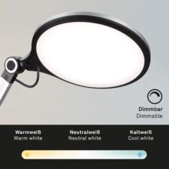CCT LED Schreibtischleuchte, Ø 20 Cm, 9 W, Silber -Briloner Store cct led schreibtischleuchte silber 1xled funktion 0ce2c28b1afd8225bc45530668b07395