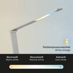 CCT-LED Schreibtischleuchte, 83 Cm, LED-Platine, 12 W, 680 Lm, Silber -Briloner Store cct led schreibtischleuchte silber 41305c7e508ea09396a36519a468d5de