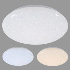 STERNENHIMMEL LED Deckenleuchte, Ø 39 Cm, 18 W, Weiß -Briloner Store cct led sternenhimmel deckenleuchte step to warm funktion 69246f97407573e0b56c413b1c50e94d