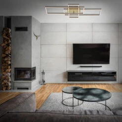 CCT LED Wand- Und Deckenleuchte, 110 Cm, LED-Platine, 51 W, 4400 Lm, Gold-braun -Briloner Store cct led wand und deckenleuchte 42589cd9393c50f8372bc86f5d711288