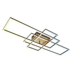 CCT LED Wand- Und Deckenleuchte, 110 Cm, LED-Platine, 51 W, 4400 Lm, Gold-braun