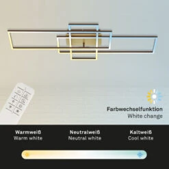 CCT LED Wand- Und Deckenleuchte, 110 Cm, LED-Platine, 51 W, 4400 Lm, Gold-braun -Briloner Store cct led wand und deckenleuchte d24531c197f63f4ed9c858d0f69ab2fe
