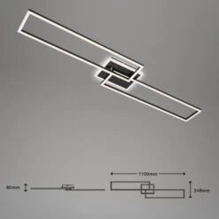 LED CCT Frame 110 Cm 40W 5200lm Schwarz -Briloner Store cct led wand und deckenleuchte schwarz led masszeichnung 88f48a57b56bf3e84e076443e8098d01