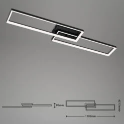LED CCT Frame 110 Cm 40W 2x2200lm Schwarz -Briloner Store cct led wand und deckenleuchte schwarz led masszeichnung c21dc57de4a504ad85f8f4316ba2fcbb