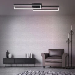 LED CCT Frame 110 Cm 40W 2x2200lm Schwarz -Briloner Store cct led wand und deckenleuchte schwarz led milieu2 51b9bd9362eb226e35791f3453849234