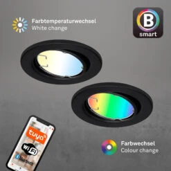 Briloner Store -Briloner Store cct rgb einbauleuchte 3er set schwarz smart home 022b02e50cee5c1a5e7ce9b87d3a5fcd