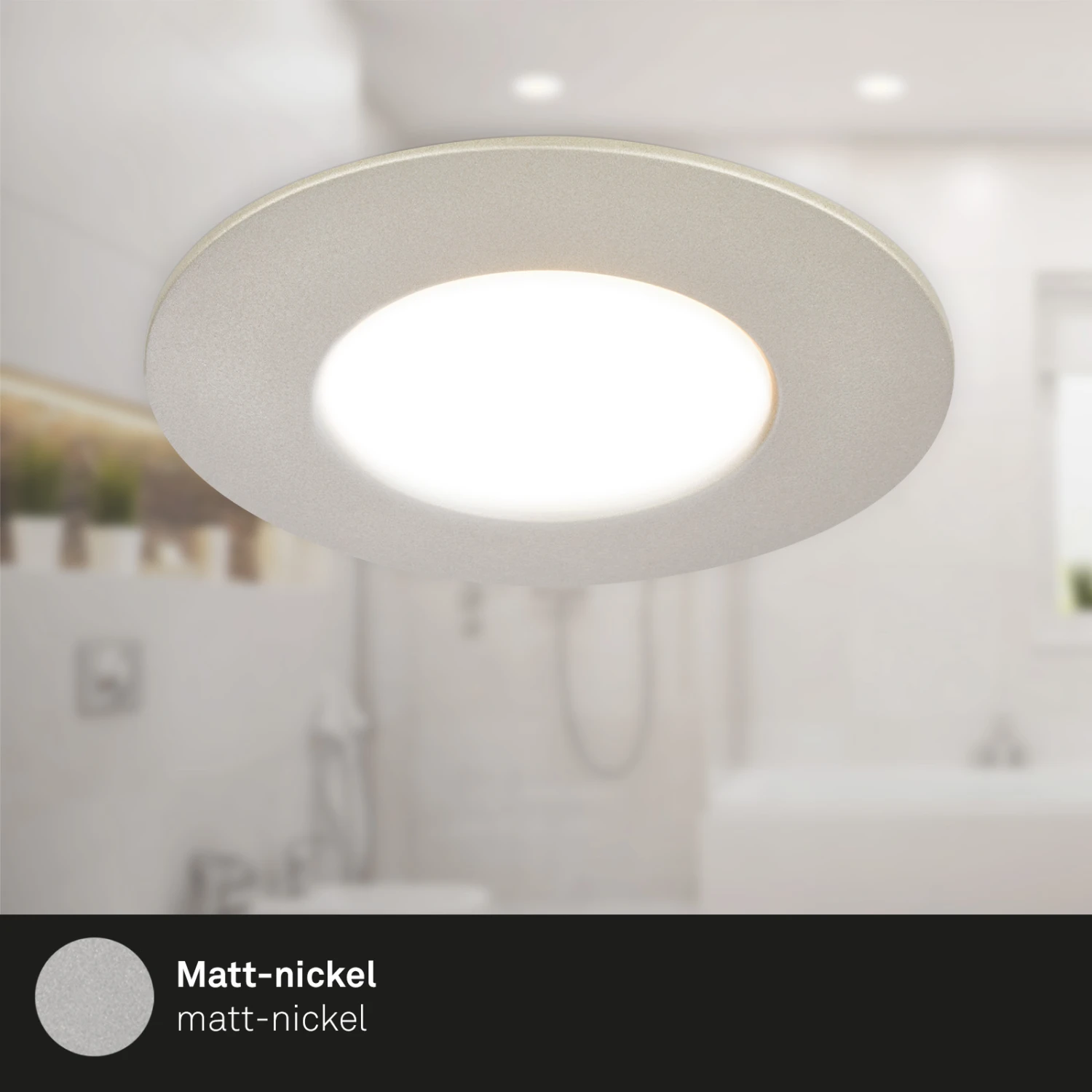 3er Set CTS Einbauleuchte, 9 Cm, 4,9W, 580lm Matt-nickel 2 3er Set CTS Einbauleuchte, 9 Cm, 4,9W, 580lm Matt-nickel – Bild 2