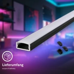 Pimp Your Stripe LED Strip 2m, RGBW Mit FB + Alu-Profil Schwarz -Briloner Store d10124c252a77f765e6ee7d9a74120f3