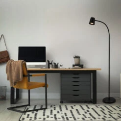 Stehleuchte, 127,5 Cm, 1x GU10, Max. 9W, Schwarz -Briloner Store d4b620dab829380d7931800c5eaf7ad3