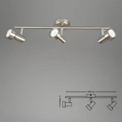 Briloner Sub Deckenstrahler, Schwenkbar, Warmweißes Licht, Matt-Nickel -Briloner Store d556e64a640bd48c7beb6c6769db9396