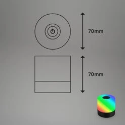 LED Akku-Tischleuchte, 7 Cm, USB-C, 1,5W, 100lm, Schwarz -Briloner Store d57997aee6574745a5d187058486bd0b