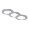 CCT LED Einbauleuchten-Set, Ø9,2 Cm, 3x LED, 4,8 W, 450 Lm, Chrom-matt