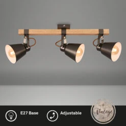 Briloner Talle Deckenstrahler, Schwenkbar, Holz, 2-flammig, 3-flammig -Briloner Store d5b8c6a926c4724a24b44fd3f171a9a2