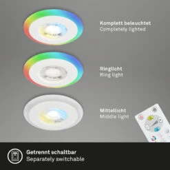 LED Einbauleuchten-Set, Ø8,4 Cm, 3x LED, 5 W, 460 Lm, Weiß -Briloner Store d87371a772afbc93ac3427e75d6c5d94