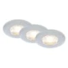 3er Set LED Einbauleuchte, 6,5 Cm, 3,6W, 350lm Chrom-matt