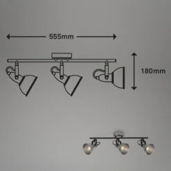 Spotleuchte Ø 10 Cm 3xexkl. E14 Max. 40W Antik-silber -Briloner Store deckenleuchte antik silber e14 exkl masszeichnung f3804025f0ddcd7a008bc3d64c91a106