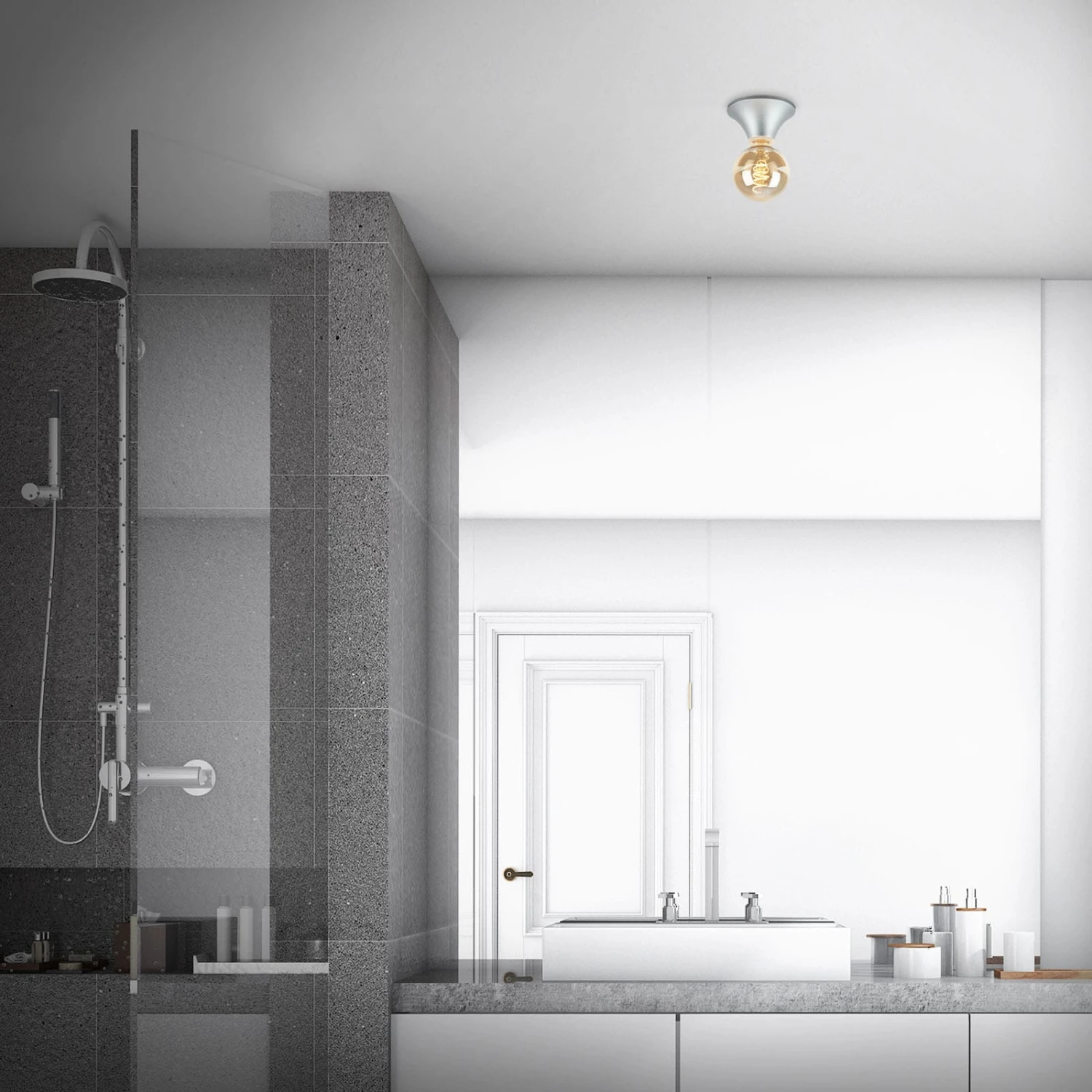 Deckenleuchte 6 Cm 1x Exkl. E27 Max. 10 Watt Chrom 5 Deckenleuchte 6 Cm 1x Exkl. E27 Max. 10 Watt Chrom – Bild 5