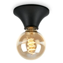 Deckenleuchte 6 Cm 1x Exkl. E27 Max. 10 Watt Schwarz