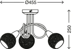 Briloner Viola Deckenstrahler, Schwenkbar, Glasschirm, 3-flammig -Briloner Store deckenleuchte matt nickel e14 exkl masszeichnung 0de71693c452a02abefc1714ae2be0a7