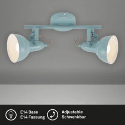 Briloner Soft Deckenstrahler, Schwenkbar, 2-flammig, E14 Fassung, Mint-Weiß -Briloner Store deckenleuchte mint weiss e14 exkl titelbild e44979c49be69a7b9f95ce124d0bb442
