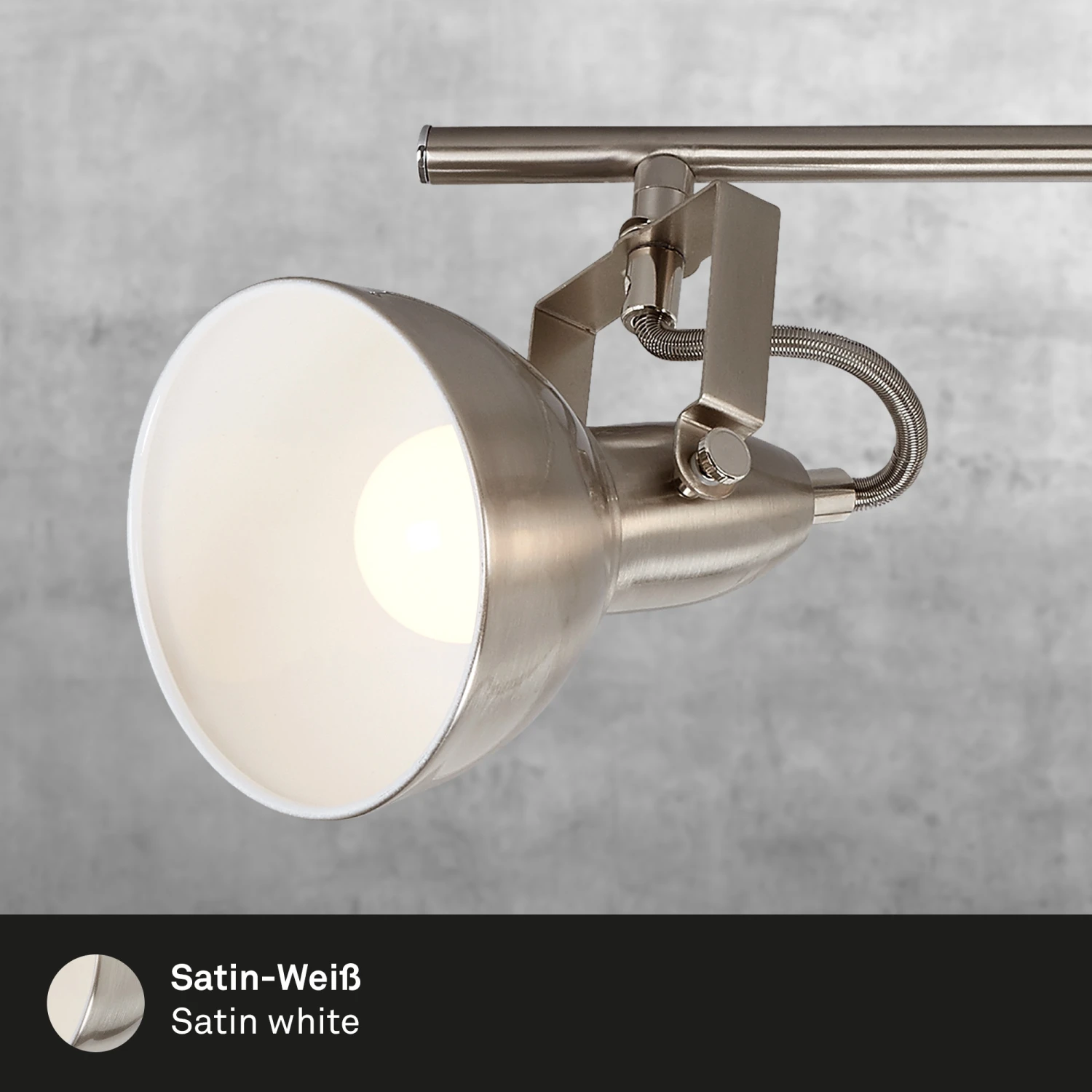 Briloner Soft Deckenstrahler, Schwenkbar, 4-flammig, Satin-Weiß 3 Briloner Soft Deckenstrahler, Schwenkbar, 4-flammig, Satin-Weiß – Bild 3