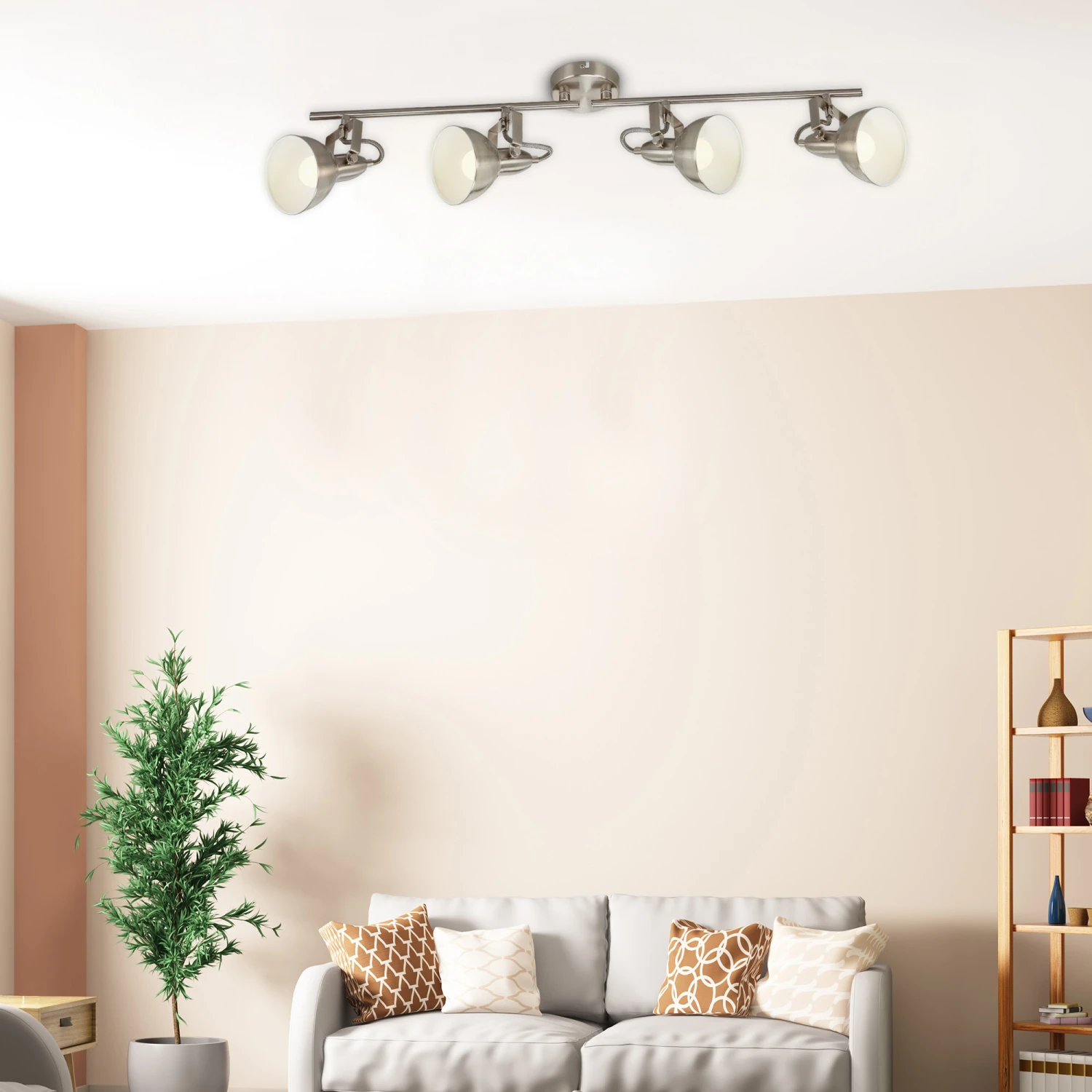 Briloner Soft Deckenstrahler, Schwenkbar, 4-flammig, Satin-Weiß 5 Briloner Soft Deckenstrahler, Schwenkbar, 4-flammig, Satin-Weiß – Bild 5