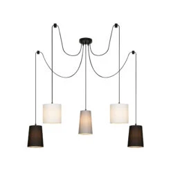 Deckenleuchte, Ø 100 Cm, Max. 25 W, Schwarz