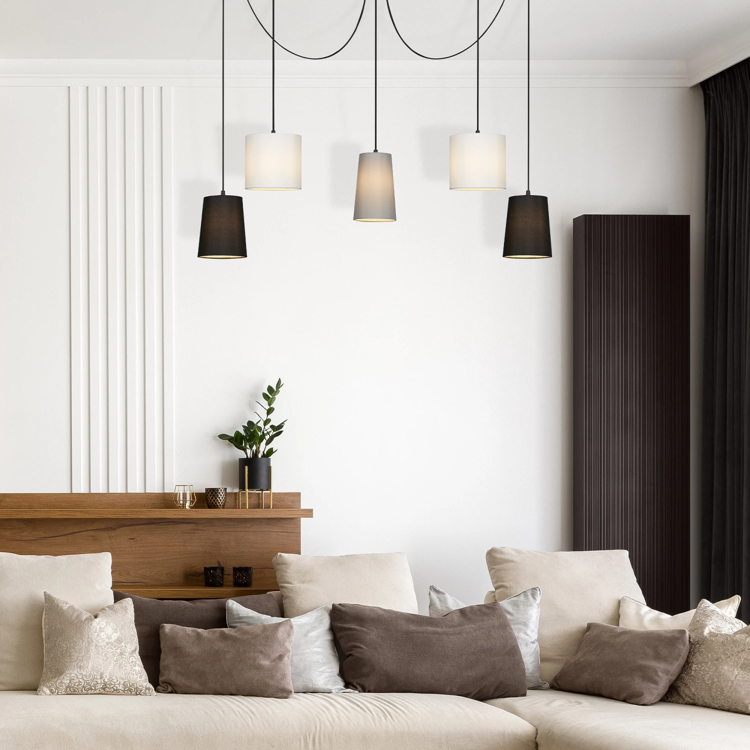 Deckenleuchte, Ø 100 Cm, Max. 25 W, Schwarz 3 Deckenleuchte, Ø 100 Cm, Max. 25 W, Schwarz – Bild 3