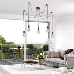 Deckenleuchte, Ø 100 Cm, Max. 60 W, Schwarz 10 Deckenleuchte, Ø 100 Cm, Max. 60 W, Schwarz -Briloner Store deckenleuchte schwarz 5xe27 milieu1 05f177dd3657bf81b0ec2655e2569586