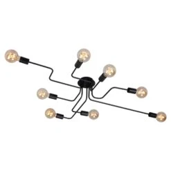 Briloner Kuglo Deckenspot, Retro, 6-flammig, E27 Fassung, Schwarz