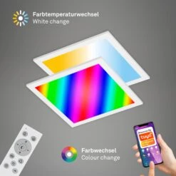 Smart CCT/RGB Panel, 29,5 Cm 18 W, Weiß -Briloner Store direktsmart wifi rgb led panel cct funktion2 5fc00f86eaaa952ce232a3f046689b2d