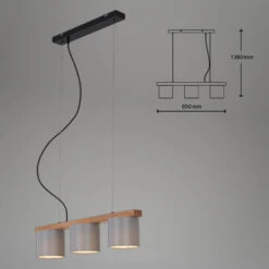 Pendelleuchte, 65 Cm, Max. 25 W, Grau -Briloner Store e02a2a11b8869baa3e6a975b16404880