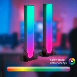 Smart LED RGBIC Tischleuchte, 24 Cm, 24W, 400lm, Schwarz -Briloner Store e244144fde26aaaf9f60e9d2f1bb4583