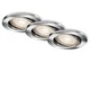 3er LED Einbauleuchte, Ø 8,6 Cm, 5 W, Chrom