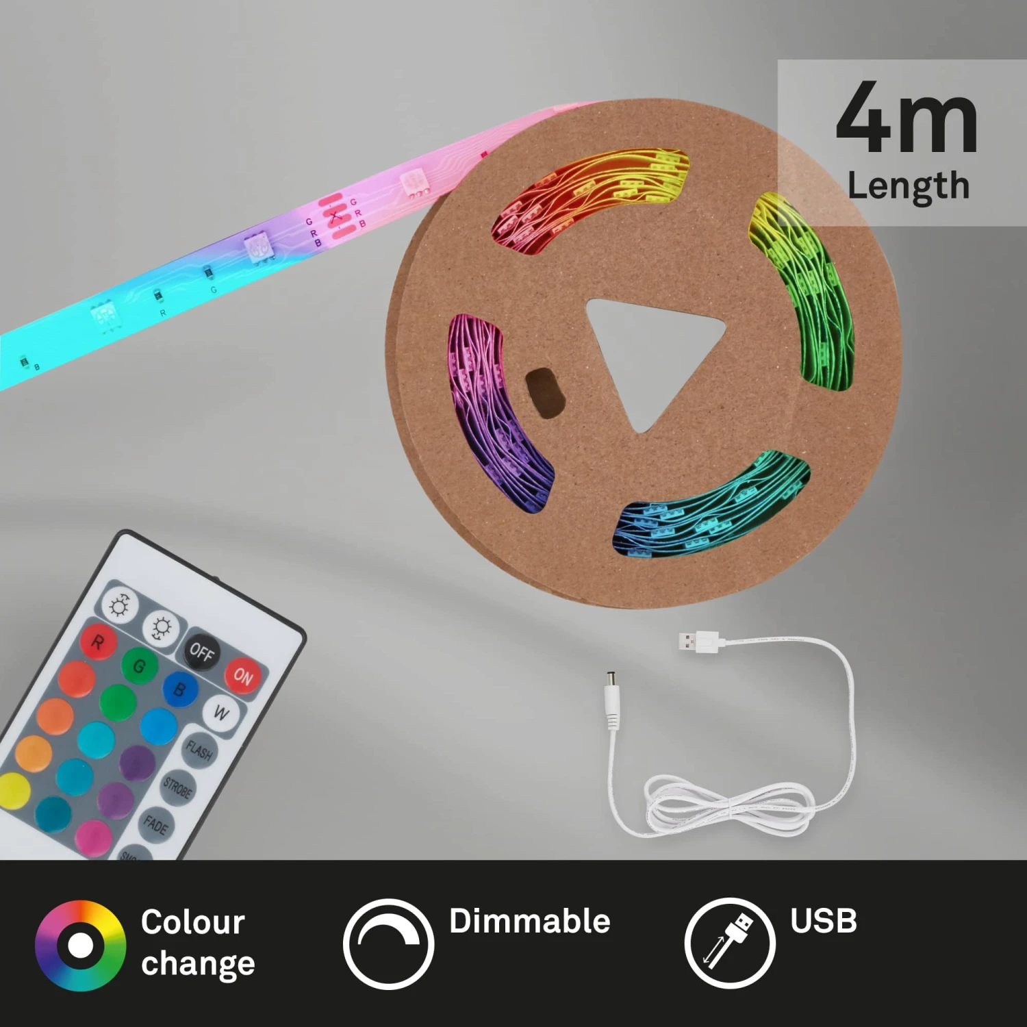 LED Streifen, 400 Cm, USB, 6W, Weiß 2 LED Streifen, 400 Cm, USB, 6W, Weiß – Bild 2