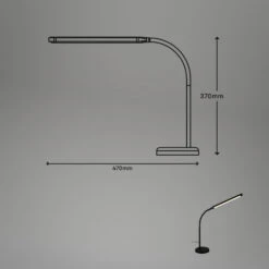 LED Tischleuchte, 37 Cm, Memory, 6W, 600lm, Schwarz -Briloner Store e7ae259bd206464db0fe50e3d566057b
