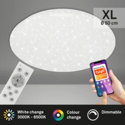 SMART LED Deckenleuchte, 50 Cm, 42 W, Weiß 13 SMART LED Deckenleuchte, 50 Cm, 42 W, Weiß -Briloner Store e82e973831c50ed53b94643d1a393d4d